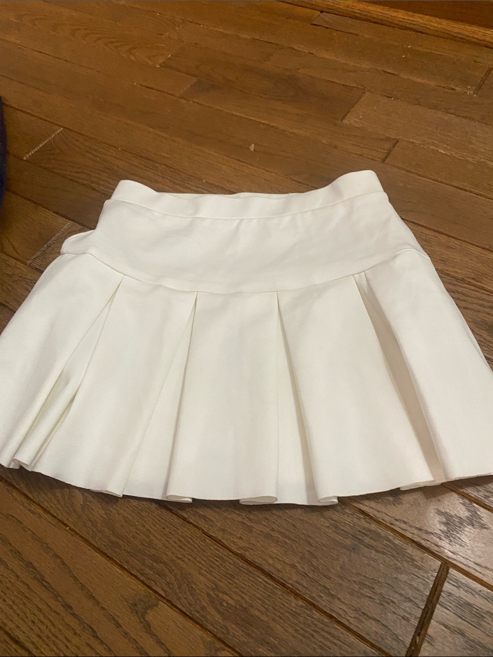 Lioness White Pleated Skater Mini Skirt